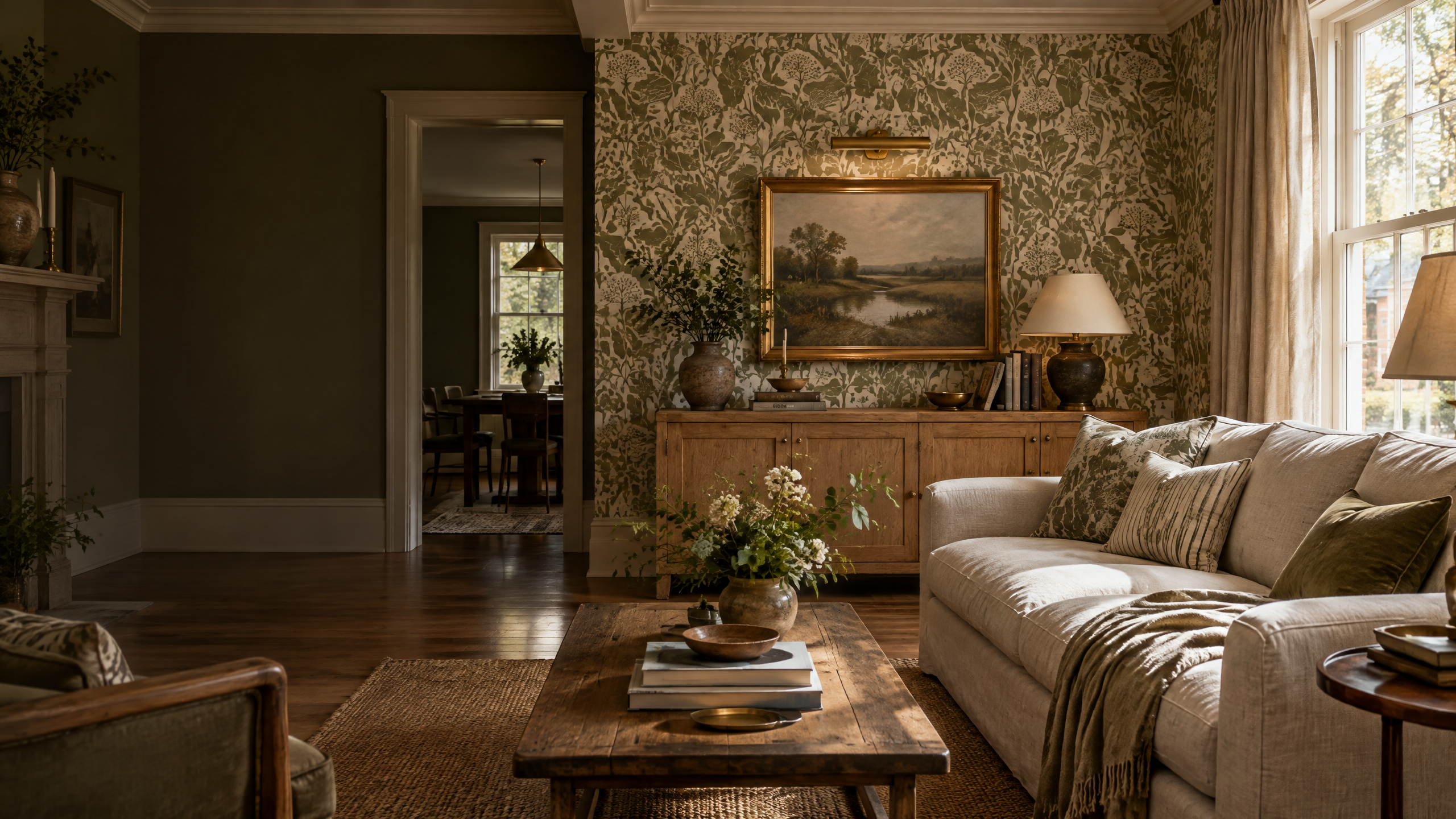 Platinum interior featuring professionally installed luxury wallpaper by California Modern